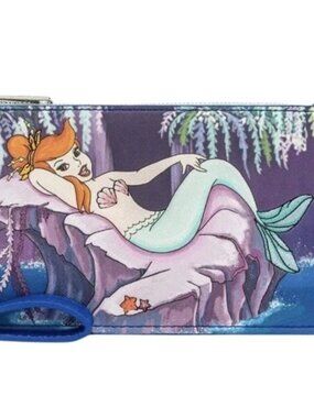 Loungefly Disney Peter Pan Mermaids Wallet Wristlet Snap Zip New